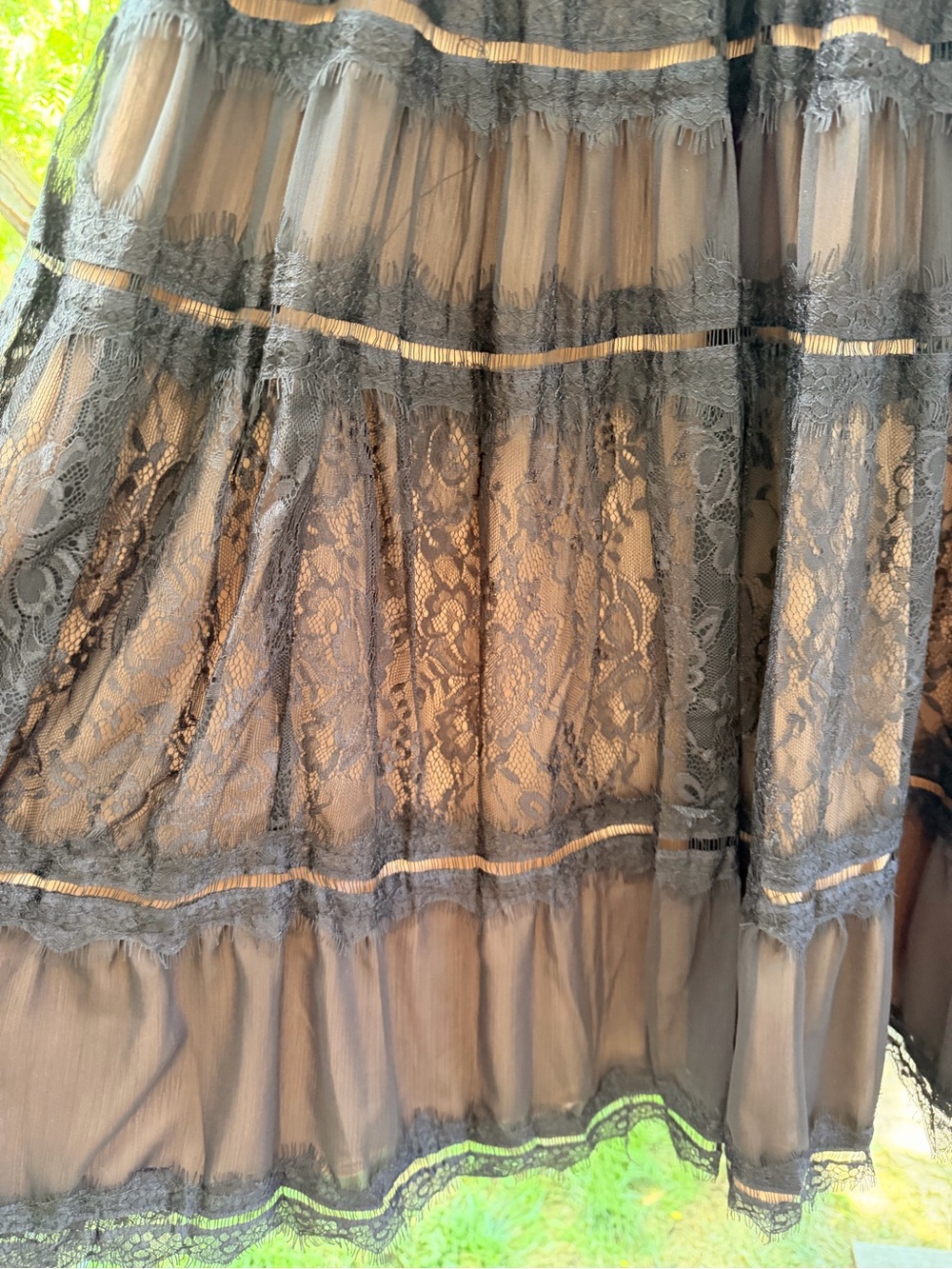 NWT Medium Elegant Short Sleeve Midi Lace Formal Cocktail Dress Black - Picture 11 of 16